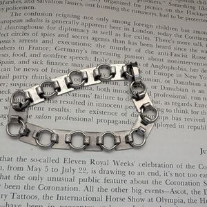Silver Geometric Chain Bracelet
